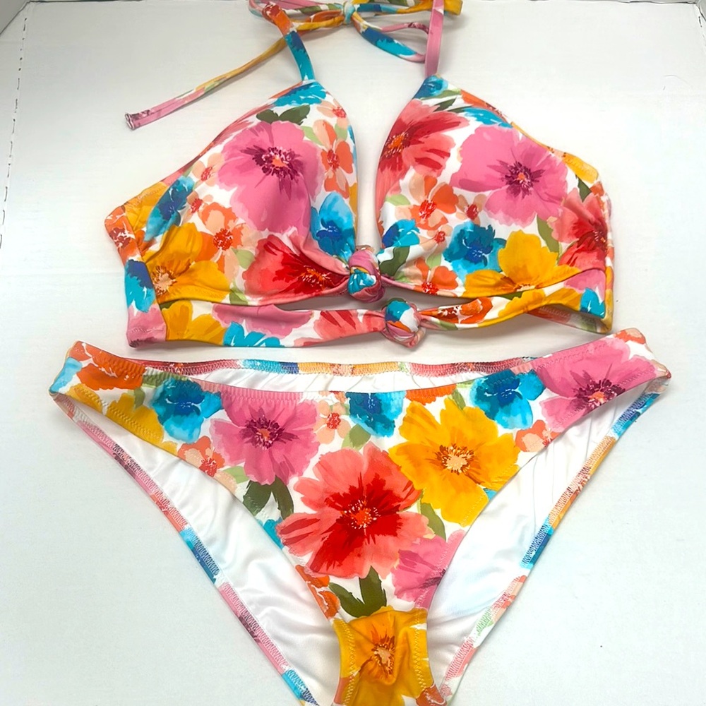 Shade & Shore Colorful Floral Bikini